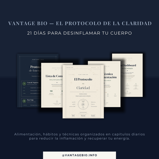 Programa de gut health de 21 días para recuperar claridad cognitiva y energía — Vantage Bio